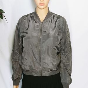 AMERICANAKNIT Gray Women's Bomber Jacket